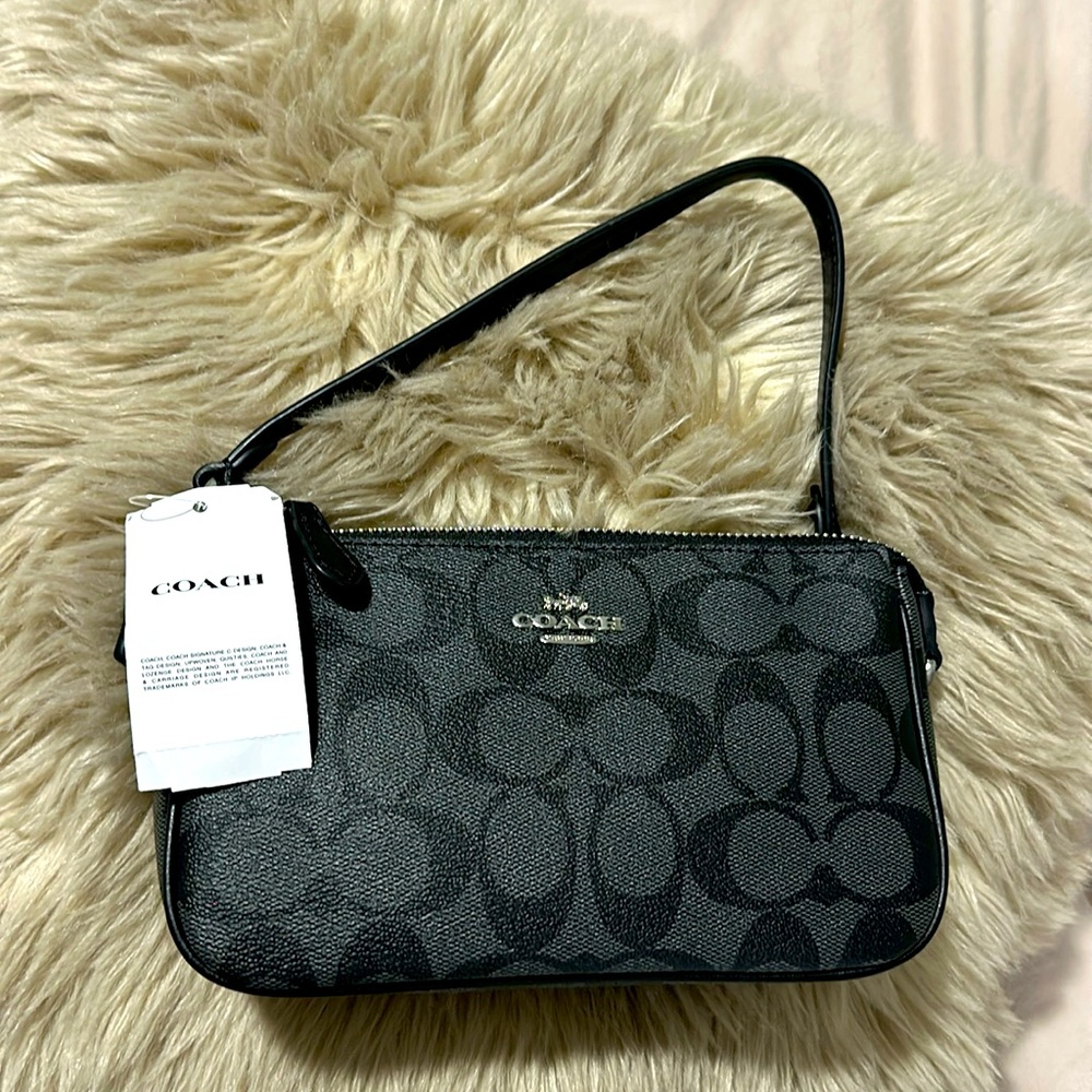 Coach Black Monogram Shoulder Bag